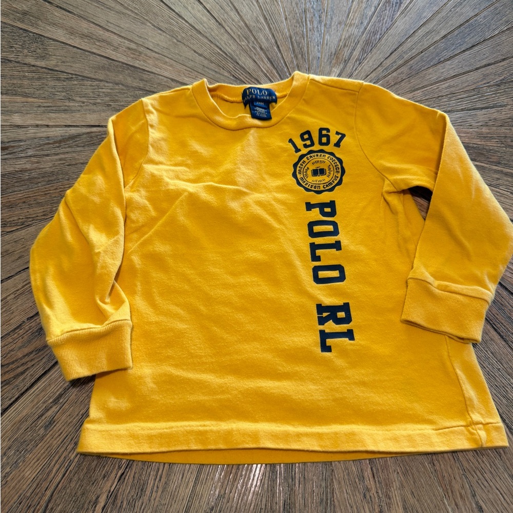 Polo Ralph Lauren children’s yellow & blue long sleeve shirt boys girls unisex